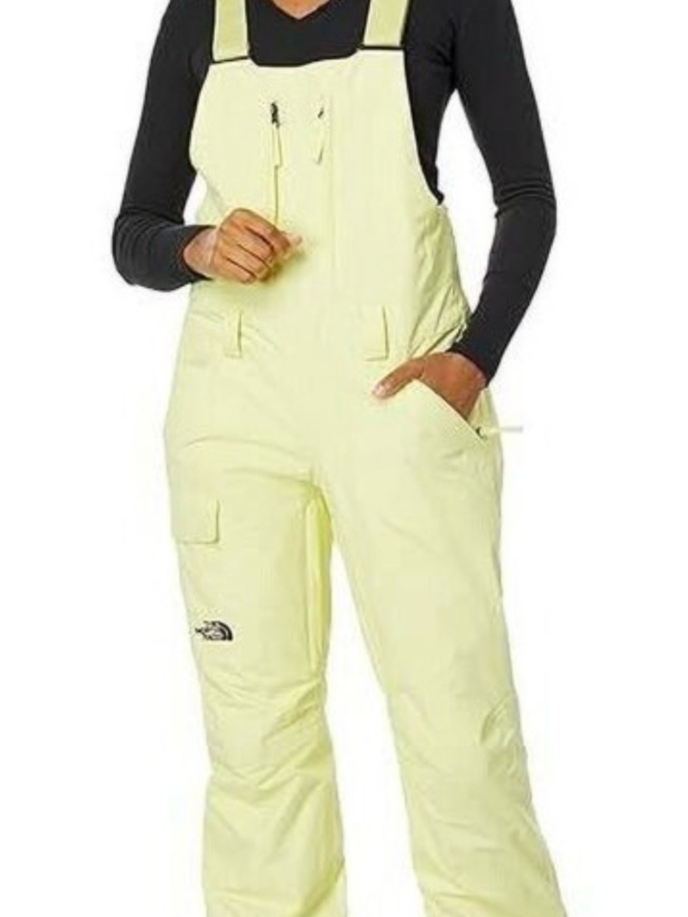 The North Face ski overalls in Sun Sprite color